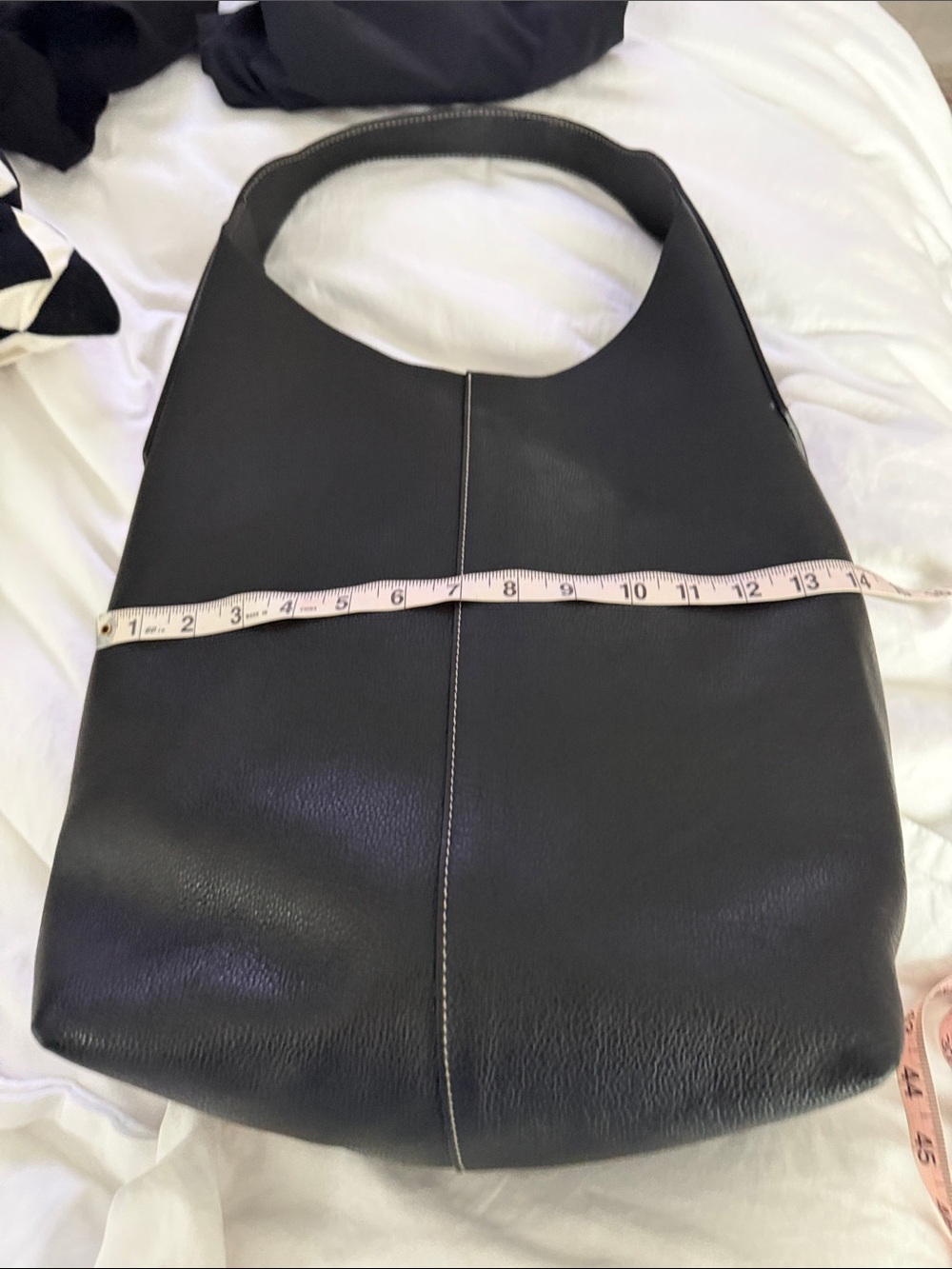 Banana Republic Black Leather Hobo Bag Large Shoulder Tote EUC